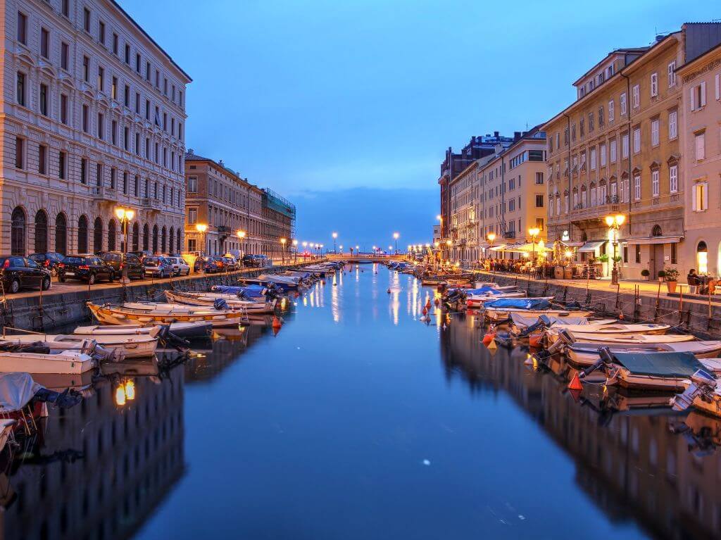 Trst u večernjim satima i Canal Grande